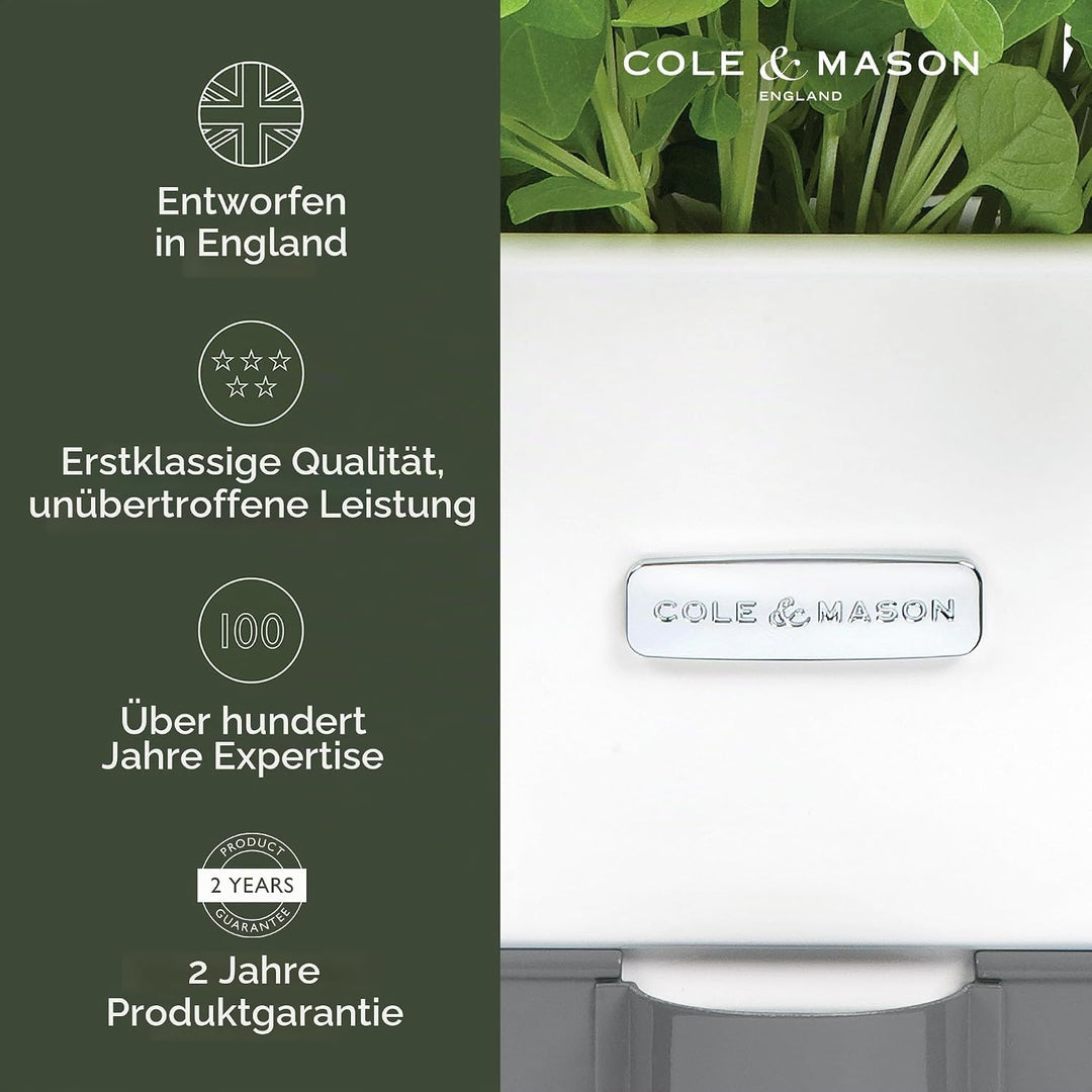 Cole &amp; Mason Burwell Kräutertopf Selbstbewässernd, Kräutertopf Balkon/Kräutergarten für die Küche/Fü