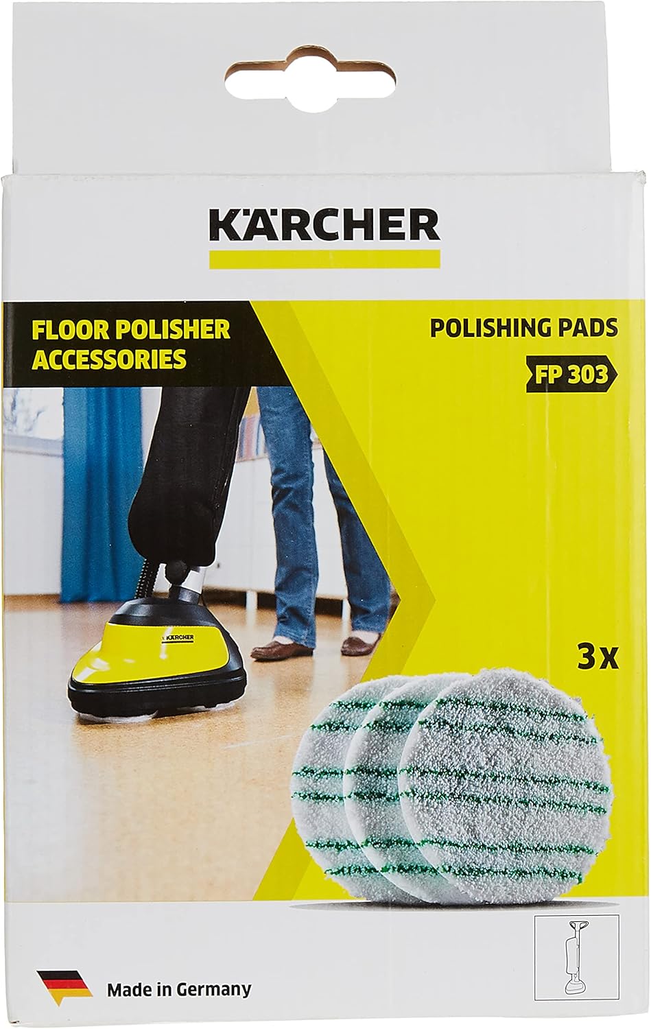 Kärcher Polierpad Laminat (3 stück), 2.863-197.0 Parkett versiegelt, Laminat, Parkett versiegelt, La