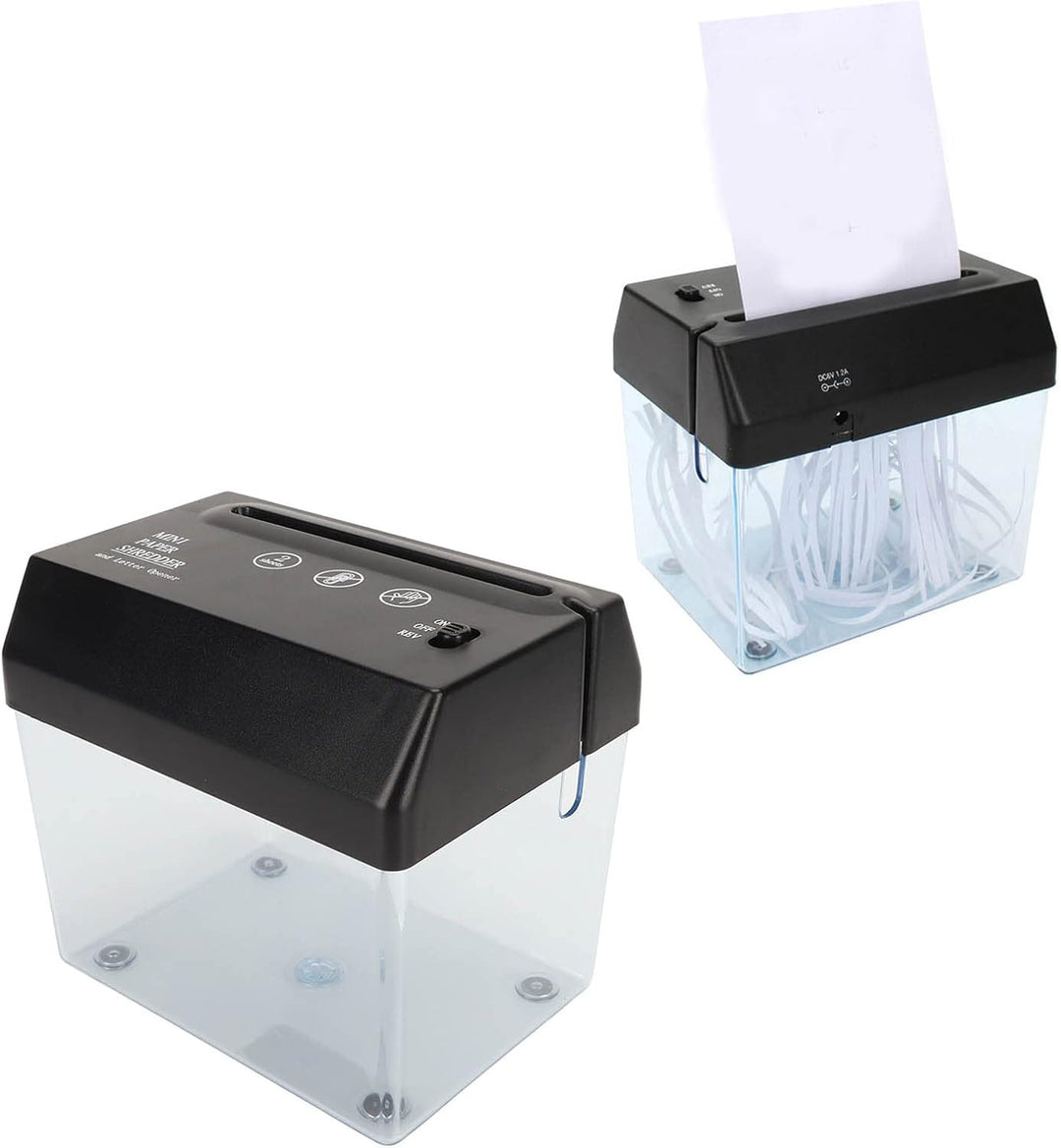 Buachois USB-Aktenvernichter, Universelle Tragbare Mini-Elektro-Akku-Papierschneidemaschine Für Doku