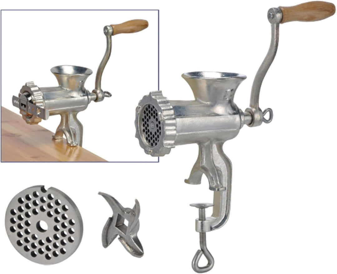 Haushalt International Fleischwolf aus Gusseisen mit Spritzgebäckvorsatz Grösse 8 12237