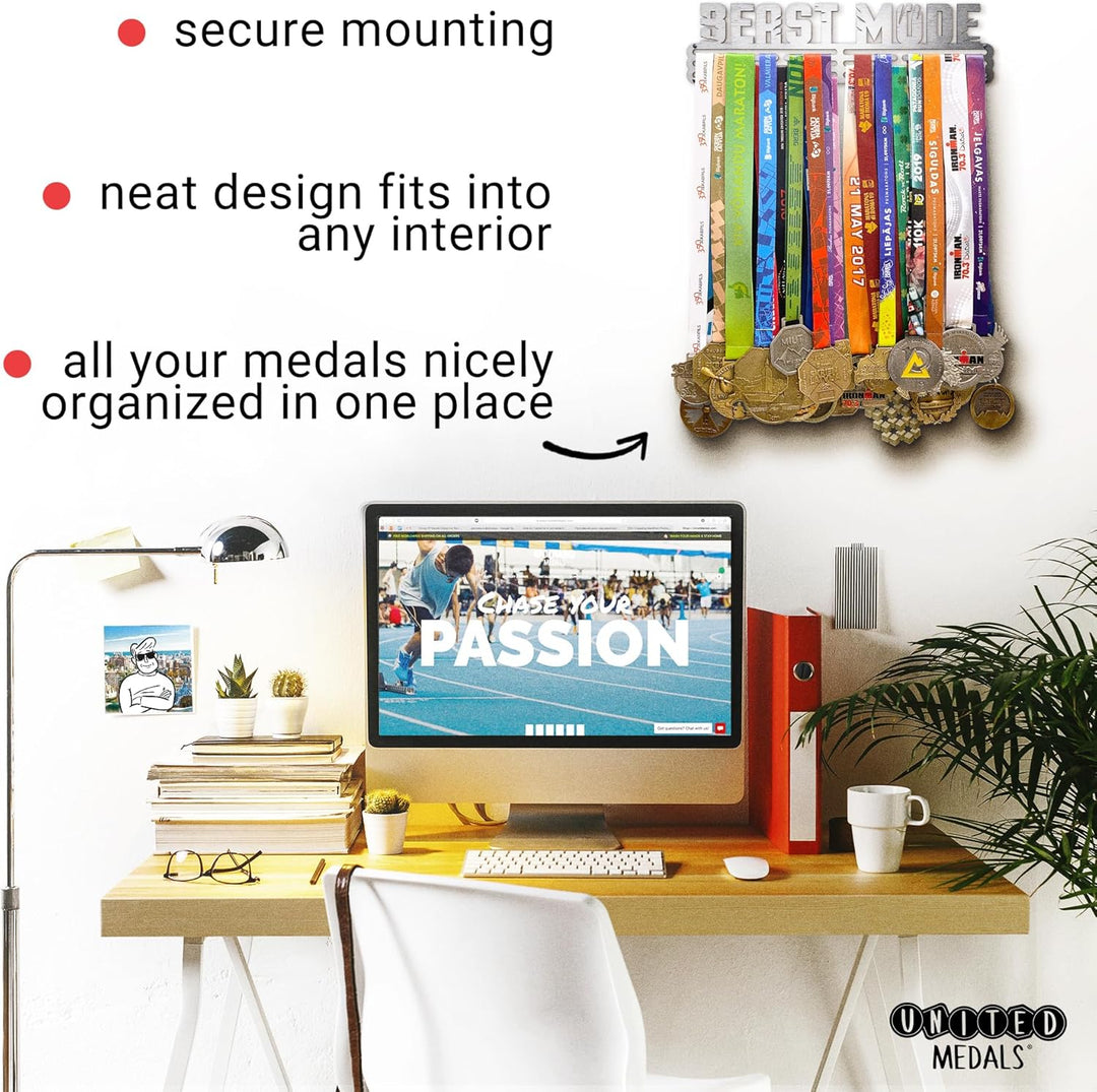 United Medals Beast Mode Medaillenhalter Stahl | Medaillen Aufhänger | Medal Hanger Holder Display R
