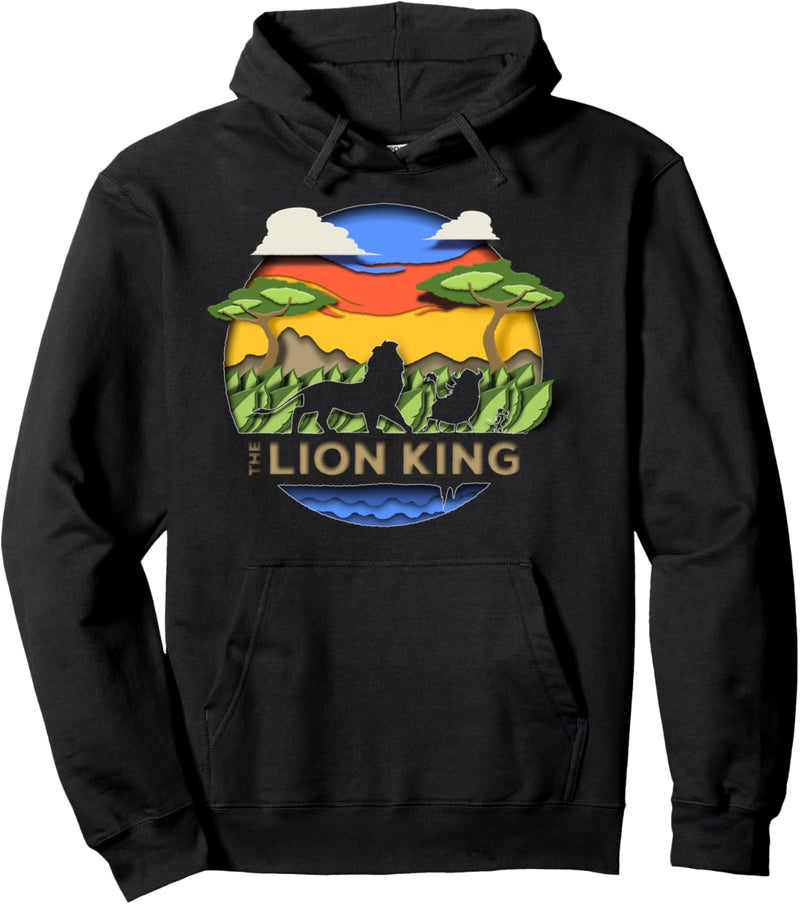 Disney The Lion King Group Shot Cut Out Silhouette Pullover Hoodie