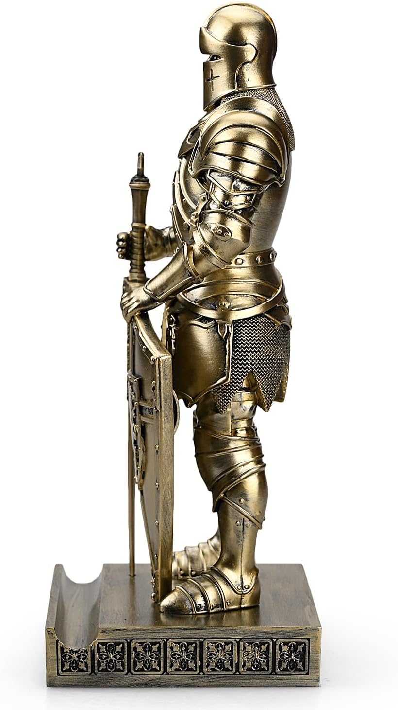 HDMbigmi King's Guard Ornament Ritter Statue für Schreibtisch, Desktop Zubehör Stifthalter Stifthalt