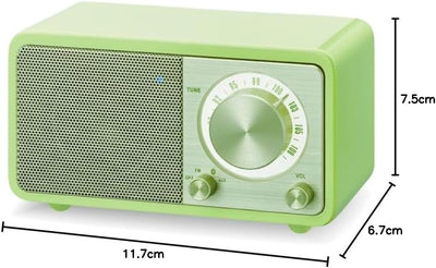 Sangean WR 7 tragbares Desktop Radio FM RDS Tuner, Bluetooth, AUX In, integrierter Lautsprecher, Akk