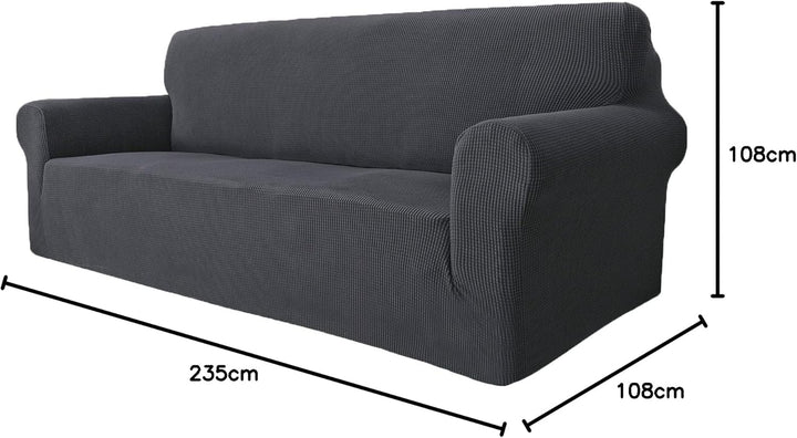 Ystyle Sofa überzug 3 Sitzer Mit Armlehne, Stretch Sofabezug rutschfest, Modern Sofa Cover Für Hunde