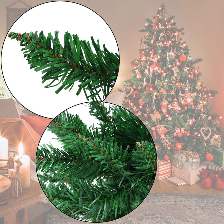 BB Sport Christbaum Weihnachtsbaum 180 cm Mittelgrün PVC Tannenbaum Künstlich Standfuss Klappsystem,