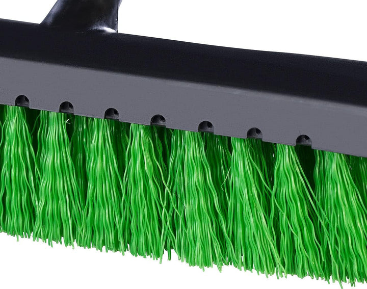 Royal Gardineer Besen: 2in1-Waschbesen mit Gartenschlauch-Klick-Anschluss, 14 Wasserdüsen (Schrubber