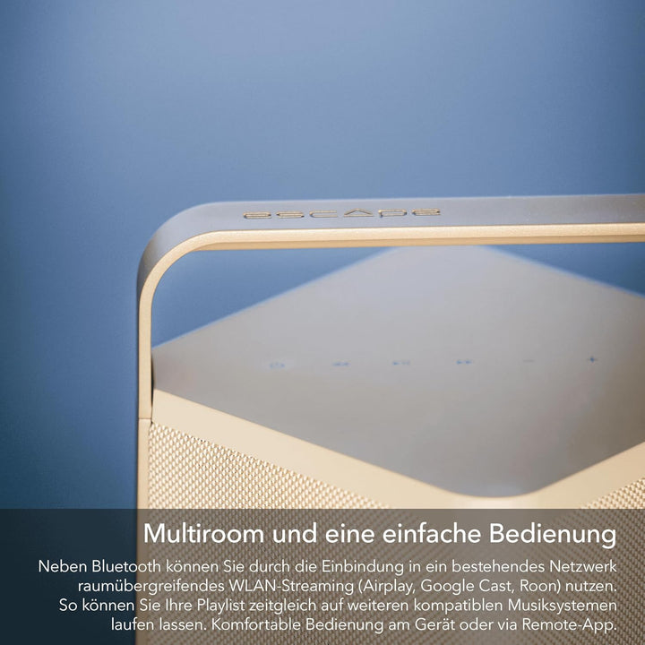 Escape P6 Air Outdoor Bluetooth Lautsprecher (IPX4 wetterfest, 60 Watt, 16h Akkulaufzeit, kabellos,