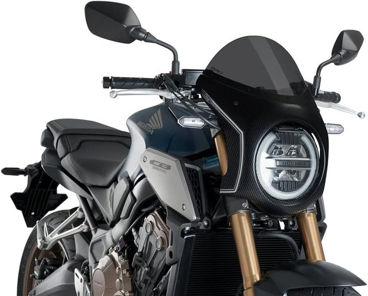 Puig Retro-Verkleidungscheibe 3143F CB650R, Honda CB1000R Neo Sports Café 18'-19' Dunkel Kohlenstoff