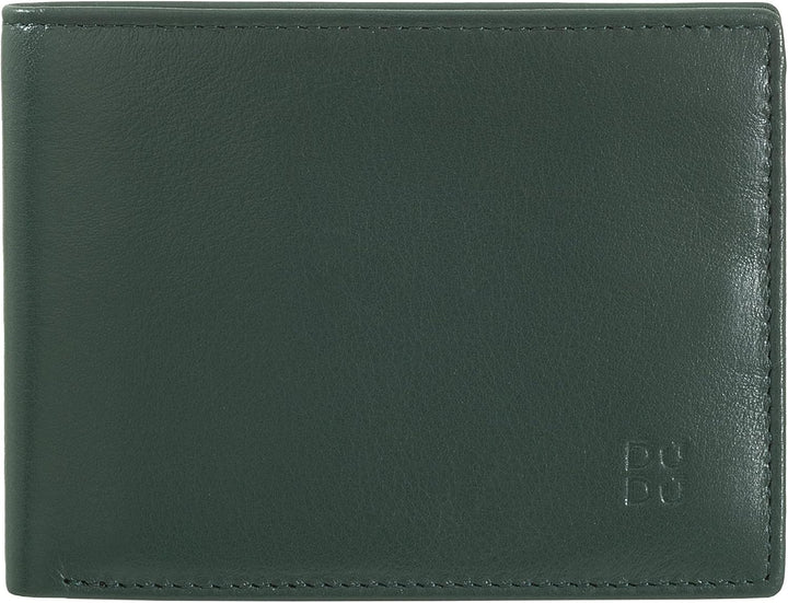 DUDU Herren Brieftasche RFID-Schutz abgeschirmt aus Leder Klein platzsparend mit Kreditkarten-Fächer