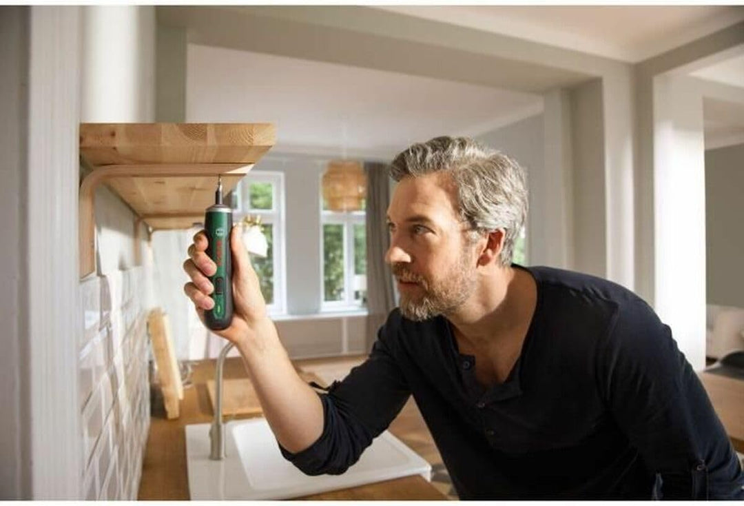 Bosch - Ergonomischer Akkuschrauber PushDrive (eingebauter 3,6-V-1,5-Ah-Akku, Micro-USB-Aufladung, L