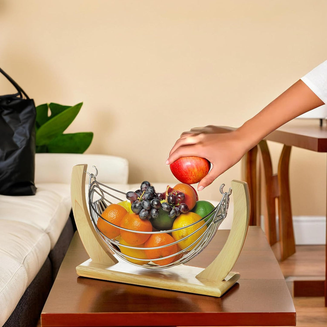 Premier Frucht Hängematte, Chrom, Rubberholz