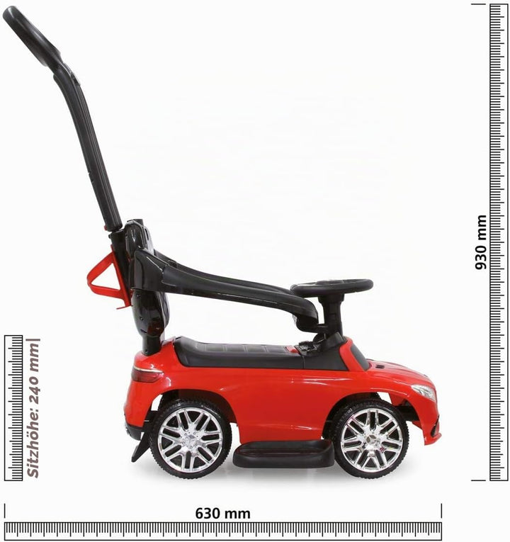 JAMARA 460451 Rutscher Mercedes-AMG GLE 63 3in1-Kippschutz, Kofferraum, Schub-und Haltestange mit Le