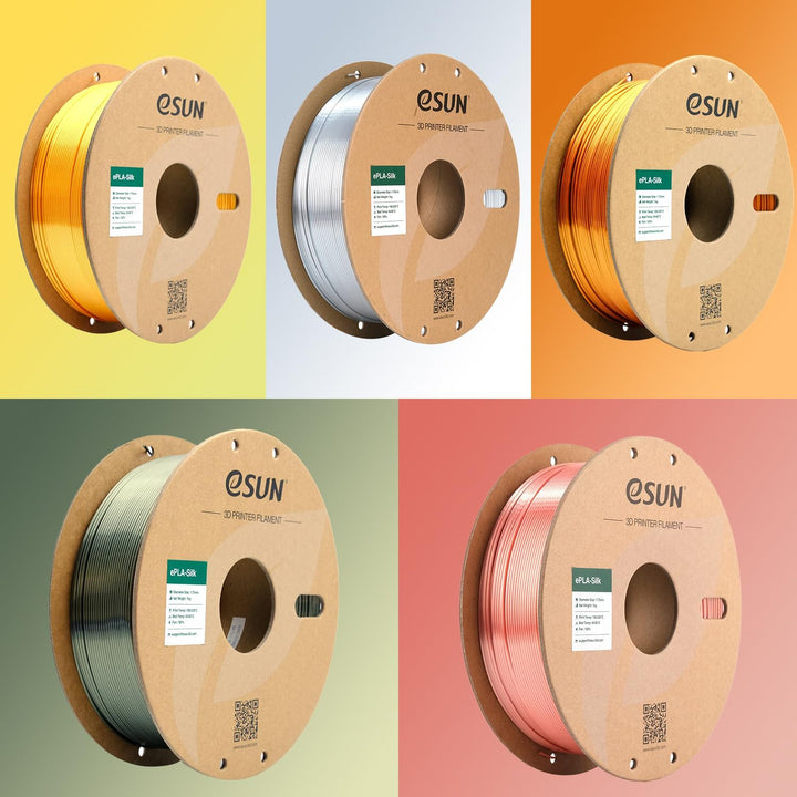 eSUN Seide Metall PLA Filament 1.75mm, Seidig Metallisch 3D Drucker Filament PLA, Massgenauigkeit +/