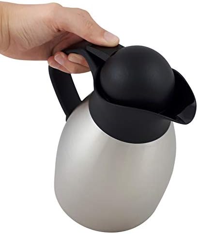 Helios Enduro Push Edelstahl-Isolierkanne, matt, 1 Liter 1,0 Liter, 1,0 Liter