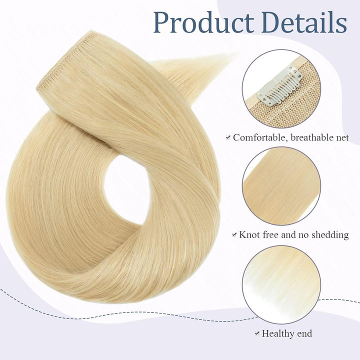 (40-60cm) Extensions Echthaar Clip in Dick Haarteile Echthaar Weich Natürlich 7A Remy Haar Haarverlä