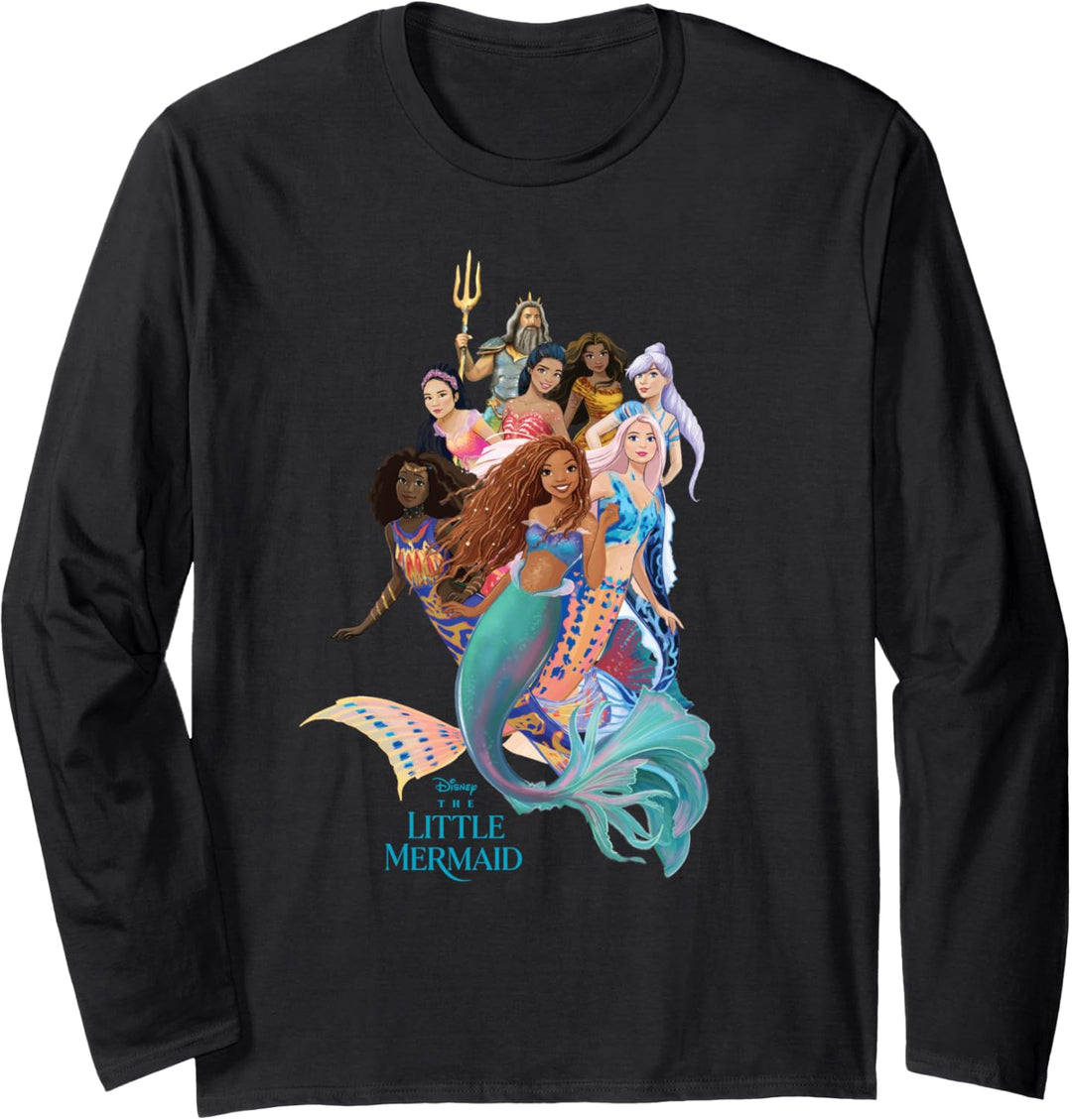 Disney The Little Mermaid Group Poster Ariel & King Triton Langarmshirt