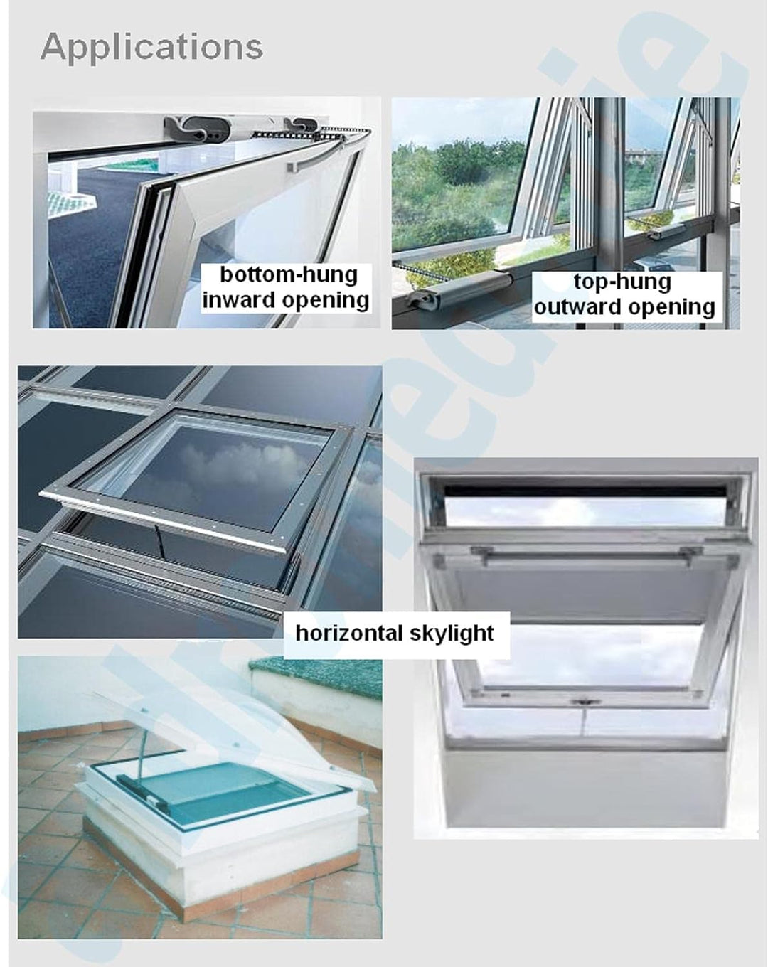 Kettenantrieb für Vasistas oder Überstehungsfenster Kombel LIWIN L35 24 V (Weiss), Weiss