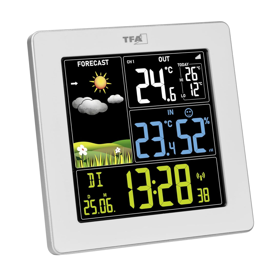 TFA Dostmann Digitale Funk Wetterstation mit Aussensensor SUN2, 35.1174, Innen und Aussentemperatur,