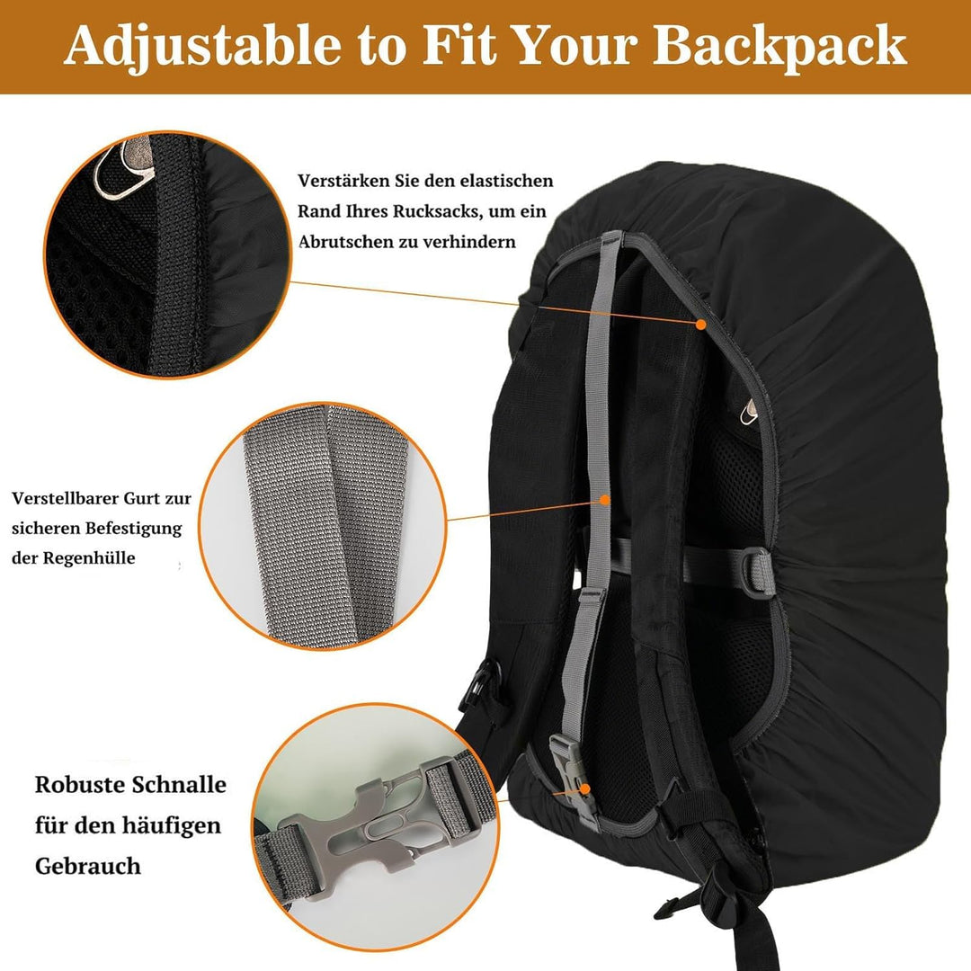 Regenschutz für Rucksäcke, Schultaschen, wasserdichter Rucksack-Regenschutz mit pyramidenförmigem Re