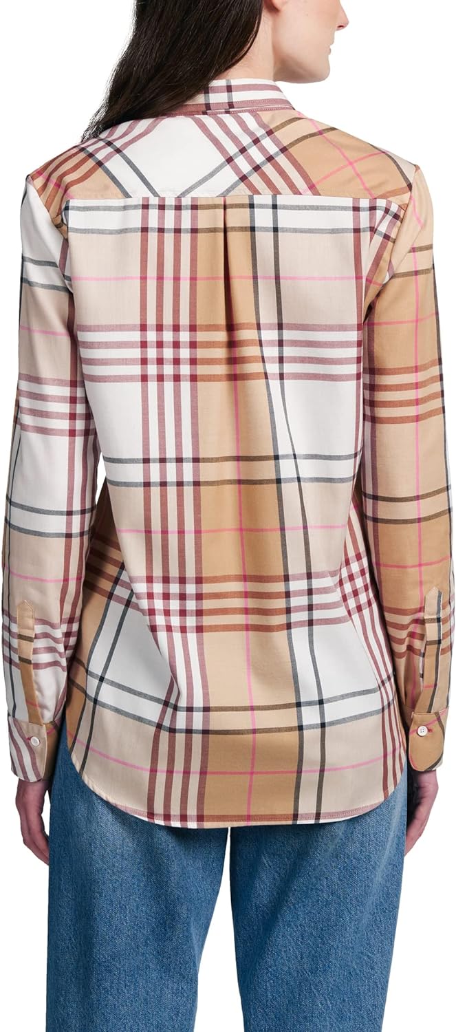 eterna Langarm Bluse Modern Classic kariert