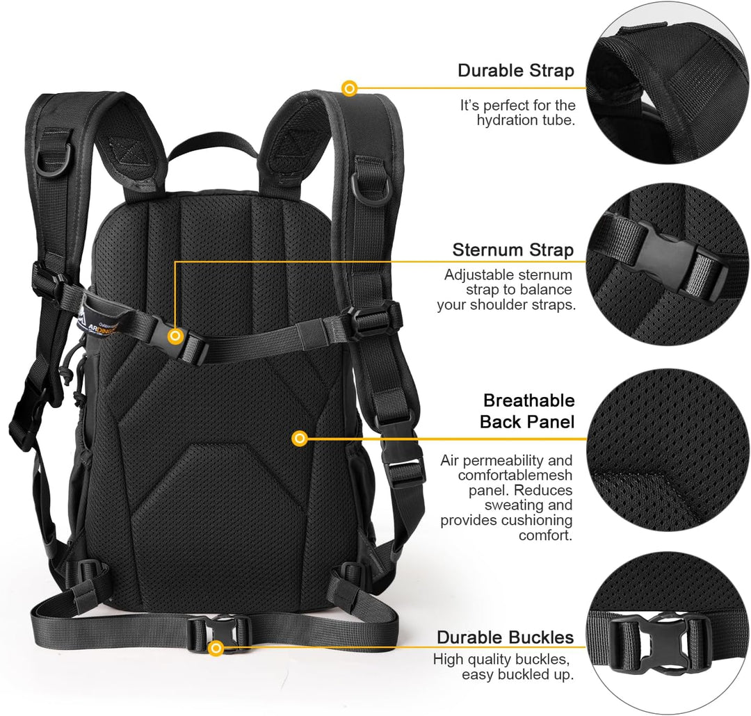 Mardingtop 15L Rucksack Herren Fahrradrucksack mit Helmnetz Wanderrucksack Klein Militär Backpack mi