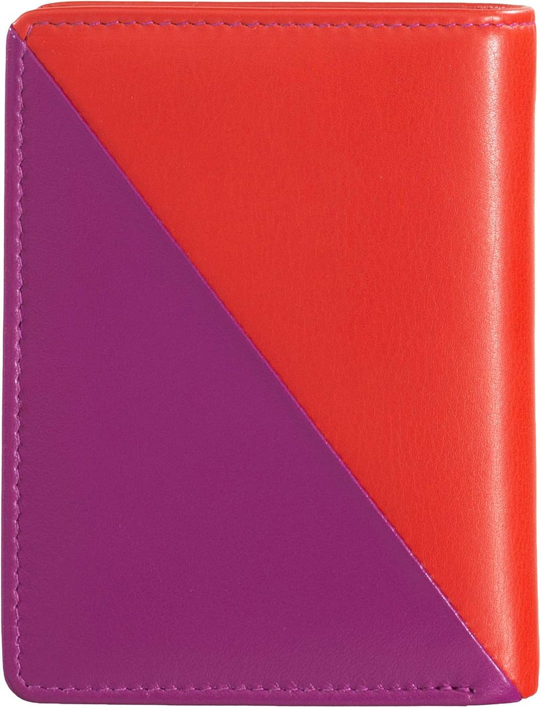 DUDU Kleine Damen-Brieftasche aus farbigem Leder mit Kartenfächern und Münzfach mit Reissverschluss