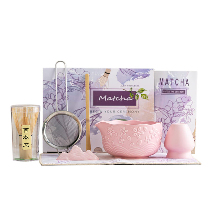 Matcha-Schneebesen-Set, 7-teilig, Matcha-Teeset für die Zubereitung von Latte, japanisches Matcha-Se