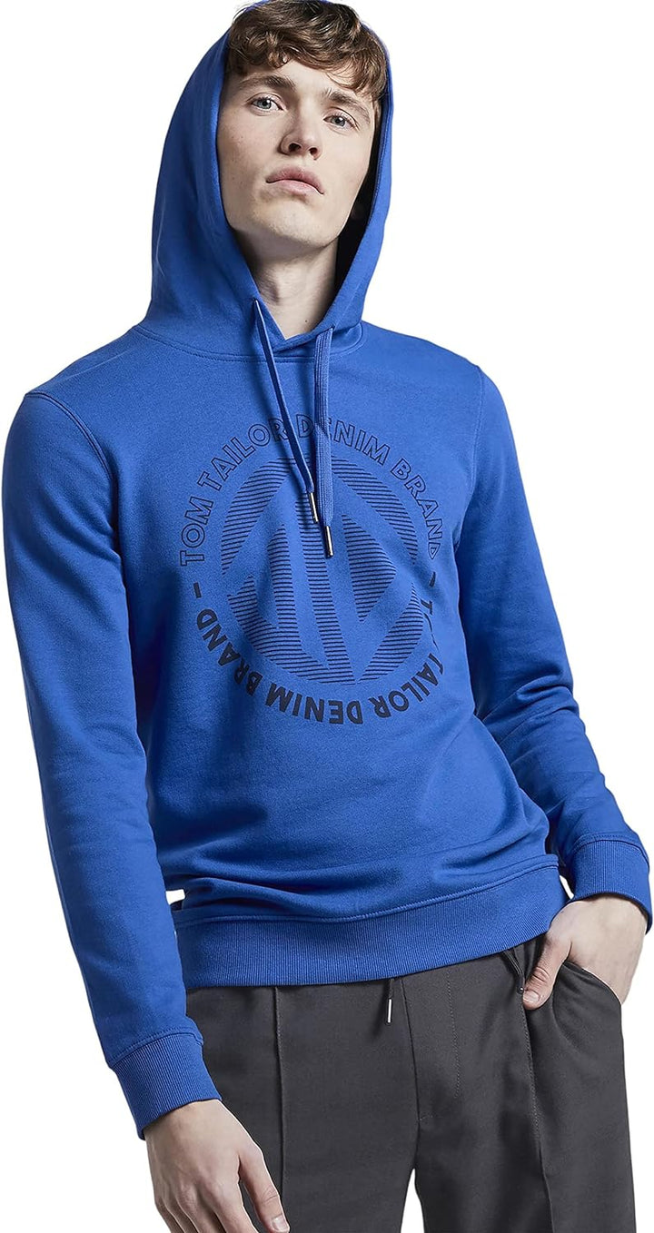 TOM TAILOR Denim Strick & Sweatshirts Hoodie mit Print Bright King Blue, L
