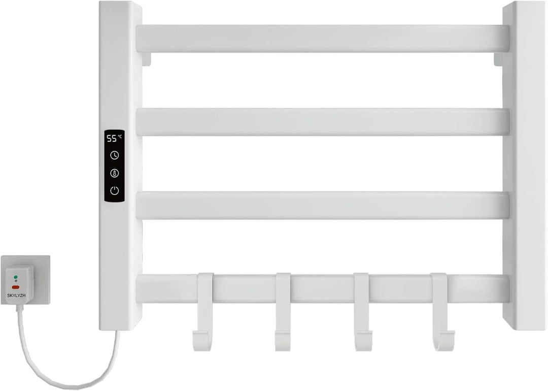 SKYLYZH Handtuchheizkörper Elektrisch Klein 550x350mm Badheizkörper 80W Handtuchhalter Heizung Elekt