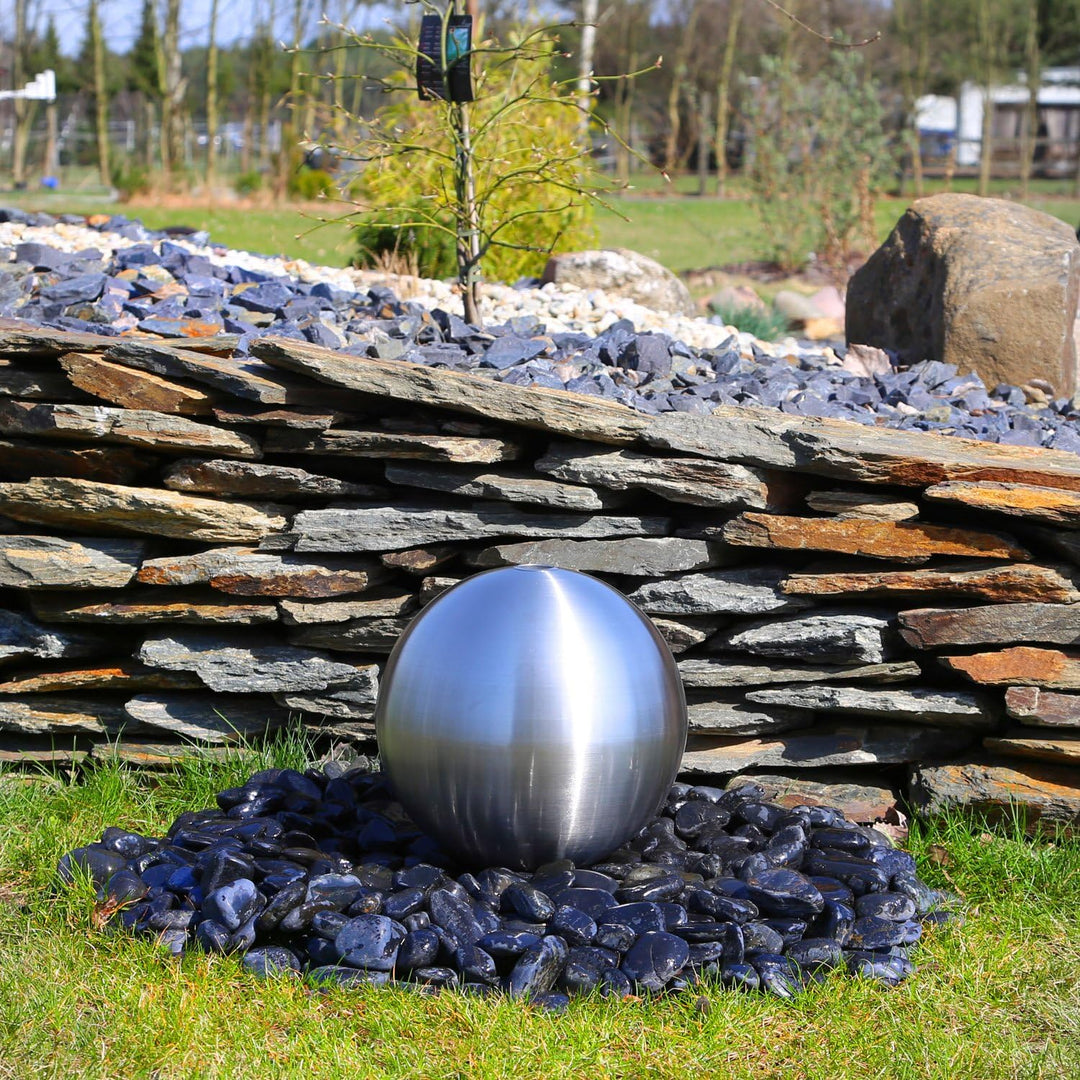 CLGarden Edelstahlkugel Brunnenkugel 30cm matt gebürstet für Springbrunnen Gartenbrunnen Zierbrunnen