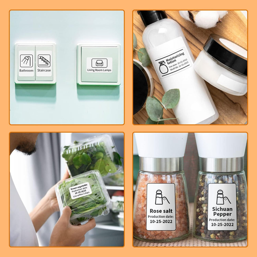 Phomemo 6 Rollen M110 Etikett, 6 Rollen M110/M110S/M120/M200/M220/M221 Thermopapier – 1,57" x 1,18"