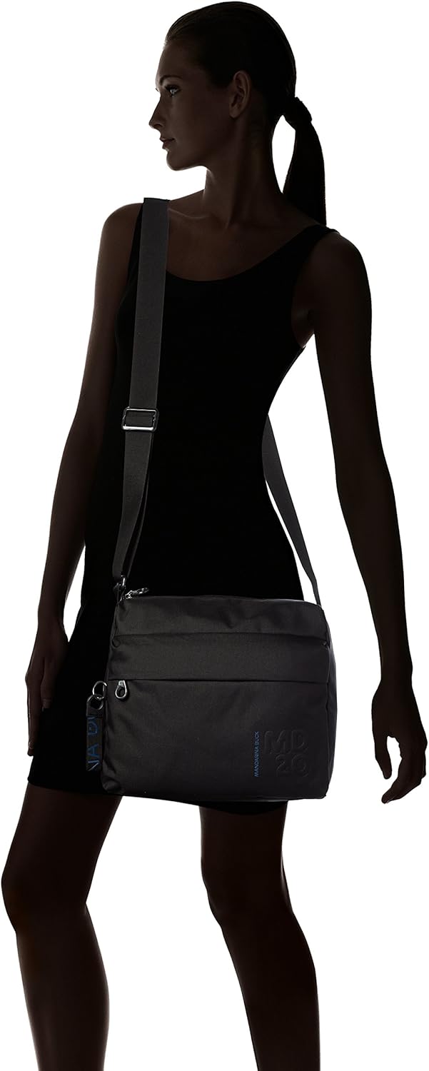 Mandarina Duck Damen Md 20 Umhängetasche, 30x26x14 (L x H x W) Schwarz, Schwarz