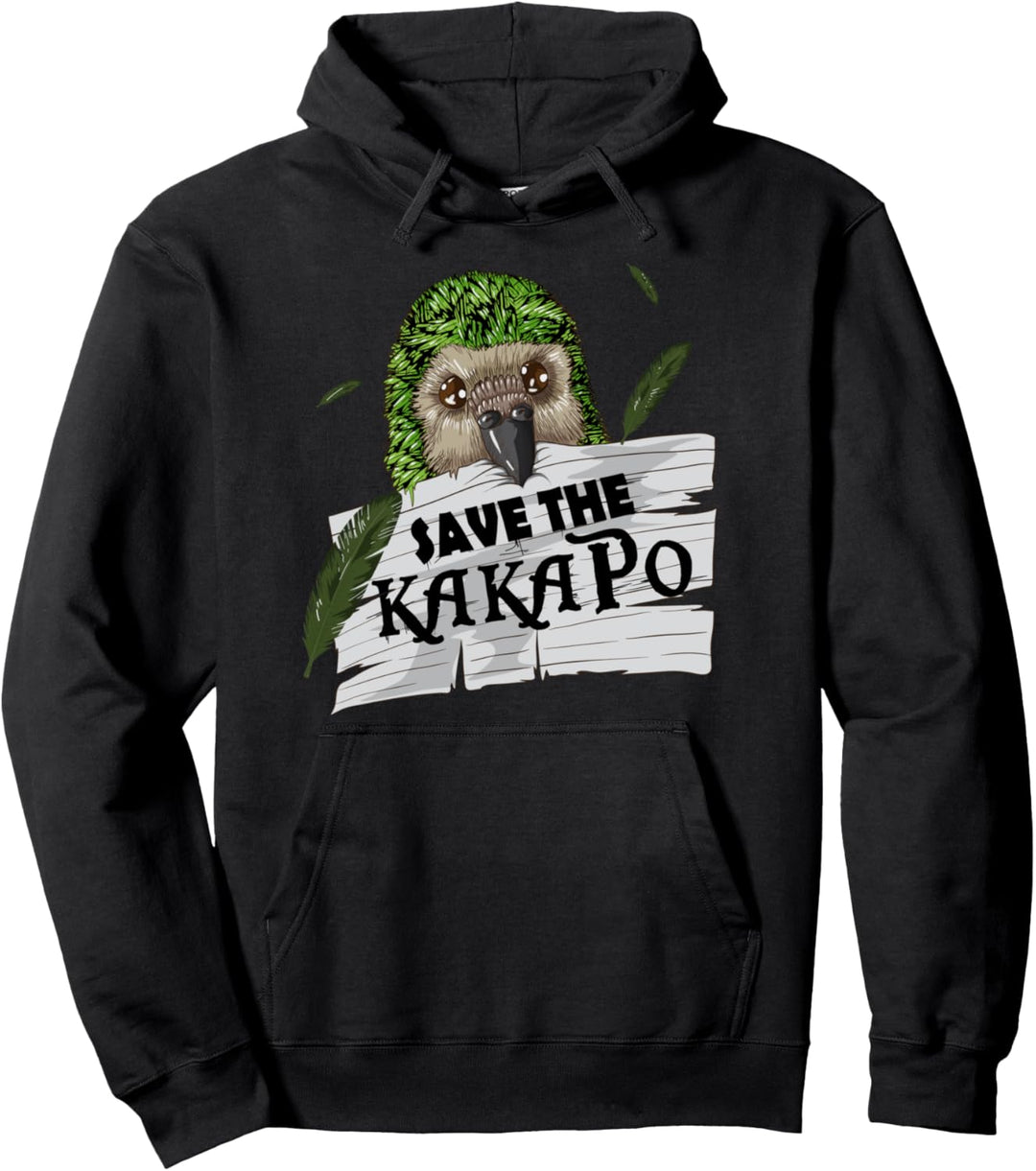 Kakadu Vogel Save the Kakapo tropischer Dschungel Spruch Pullover Hoodie