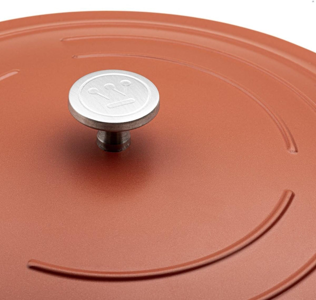 Westinghouse PERFORMANCE SERIES Wok Pfanne mit Deckel, Beschichtete Pfanne 28 cm mit Edelstahl-Griff