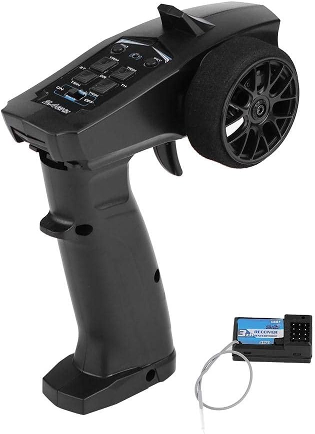 Dilwe RC Sender, 2.4GHZ 3-Kanal-Funkfernsteuerungssender und -empfänger für RC Auto und Boot (91803G