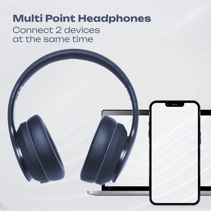 PowerLocus P6 Bluetooth Kopfhörer Over Ear, Over Ear Kopfhörer Kabellos mit Super Bass, 40Std. Spiel