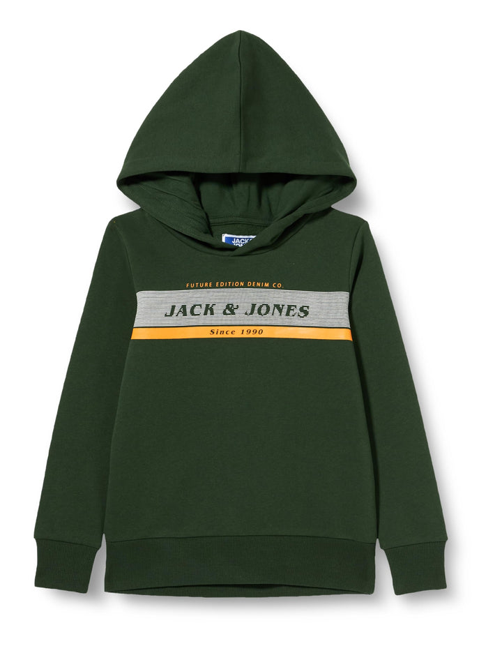 JACK & JONES Jungen Jjalex Sweat Hood Jnr Kapuzenpullover 128 Mountain View, 128 Mountain View