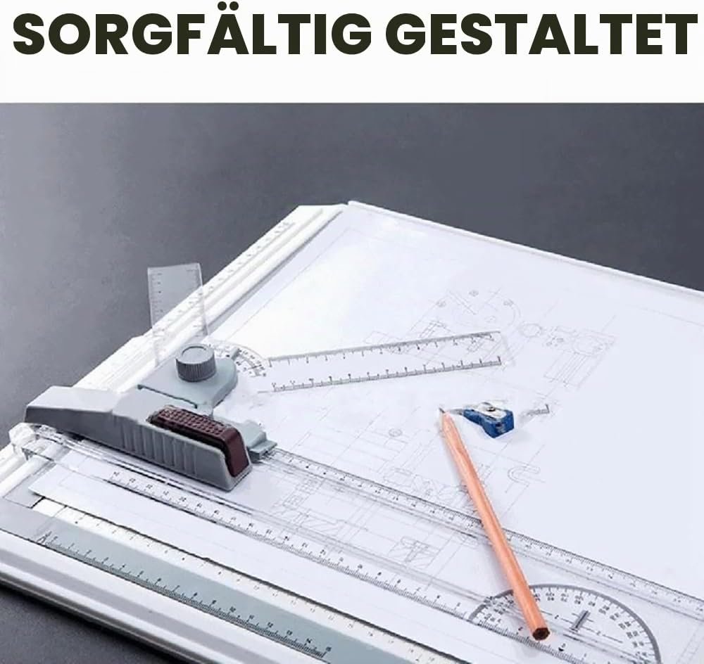 NEWFUN Zeichenplatte A3，Zeichenbrett A3，Multifunktionales Zeichenbrett für Das Technische Zeichnen i