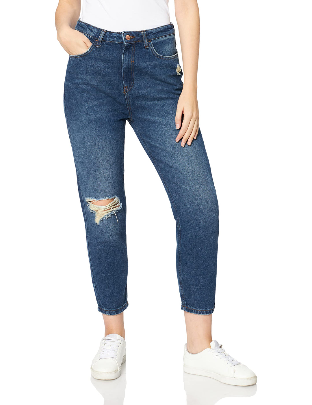 New Look Damen Jeans 3901914 36 (Herstellergrösse: L32) Blau (Blue Pattern), 36 (Herstellergrö&