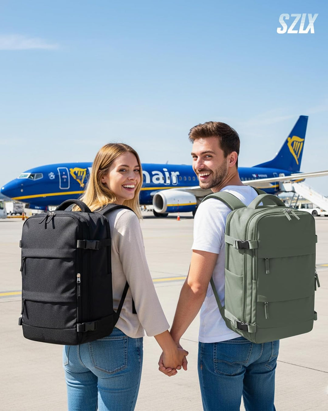 SZLX Vakuum Rucksack 40x30x20 Wizz air Handgepäck Rucksack 40x20x25 für Ryanair Vakuum Reiserucksack