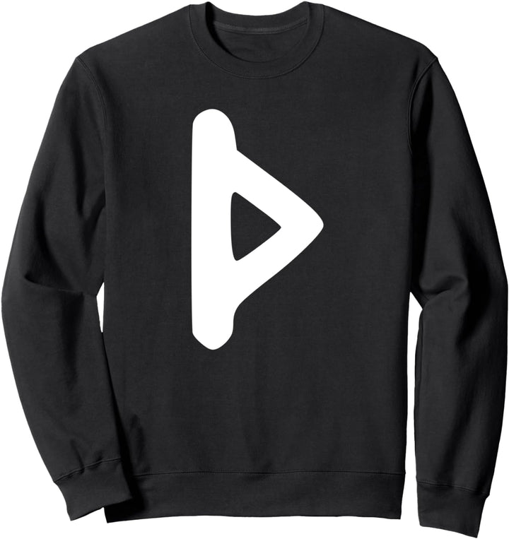 Thurisaz Rune Viking White Runenalphabet Thorn Fortune Sweatshirt