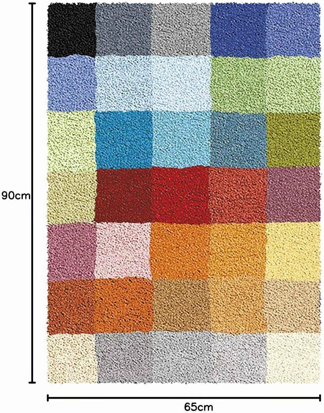Kleine Wolke Cubetto Badteppich, Polyacryl, Mehrfarbig, 65 x 90 cm Mehrfarbig 65 x 90 cm, Mehrfarbig