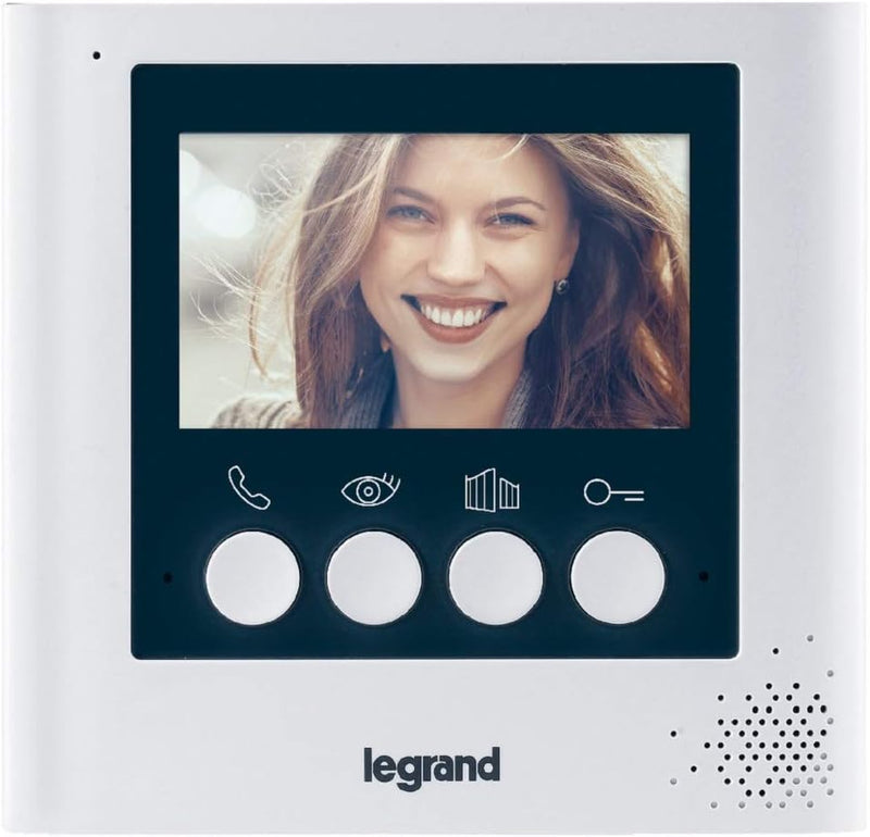 Legrand, Video-Innenstelle mit 4,3 Zoll Monitor zur Erweiterung des 4,3 Zoll Videokits (369110) zum