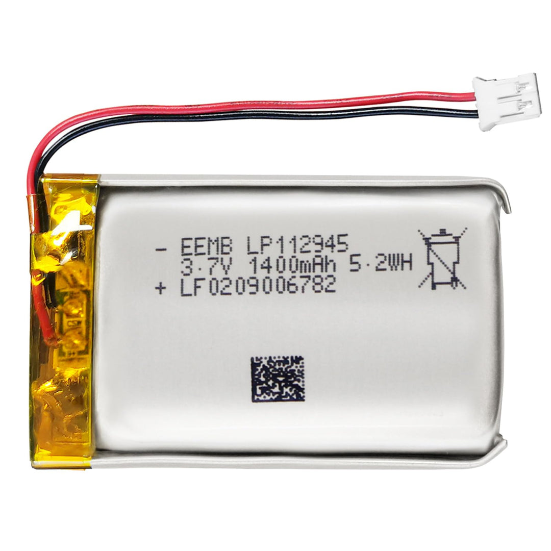 EEMB Lithium Polymer Akku 3,7 V 1400mAh 112945 Wiederaufladbarer Lipo-Akku mit JST-Anschluss für VXI