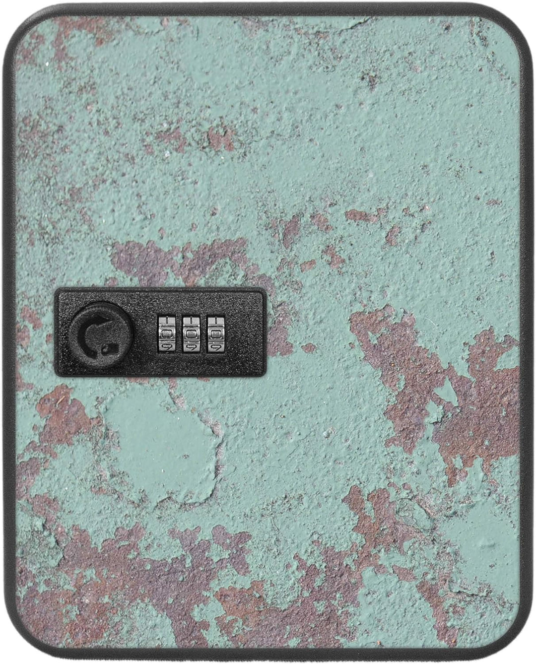 banjado® Burg-Wächter® abschliessbarer Schlüsselkasten mit Motiv Blaue Struktur für 20 Schlüssel - S