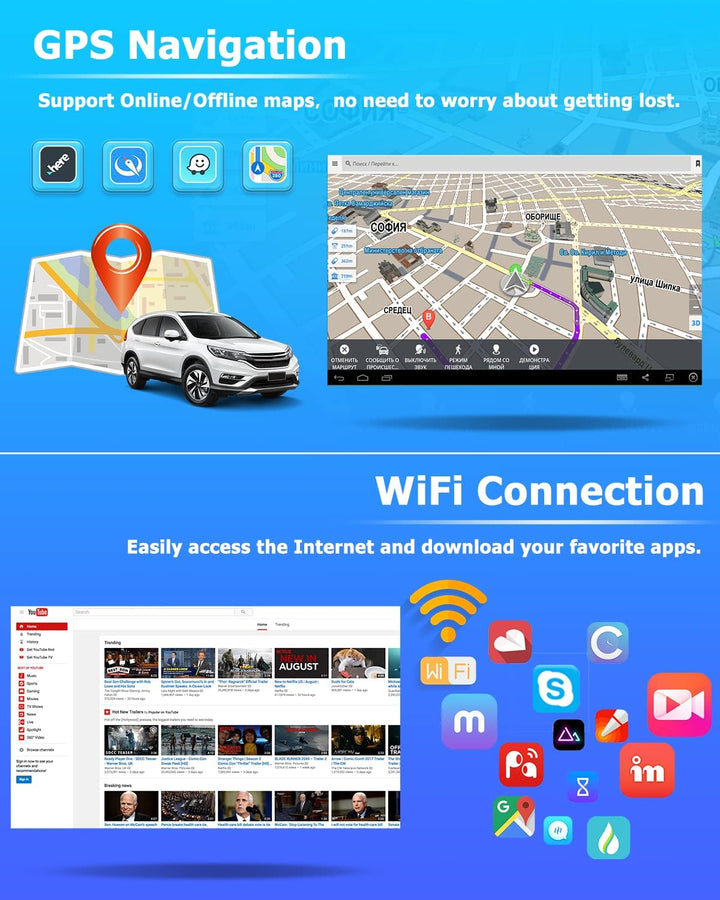 Hikity 2GB+64GB Android Autoradio Carplay für FIAT Punto (2010-2016) / Linea (2012-2015) 6,2" Touchs