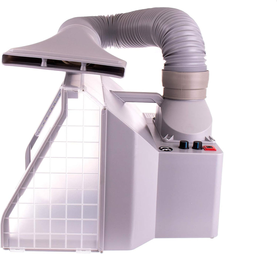 Airbrush Spritzkabine ZWEI VENTILATOREN Absauganlage Leistung und Lichtregler Absaugleistung inkl. B