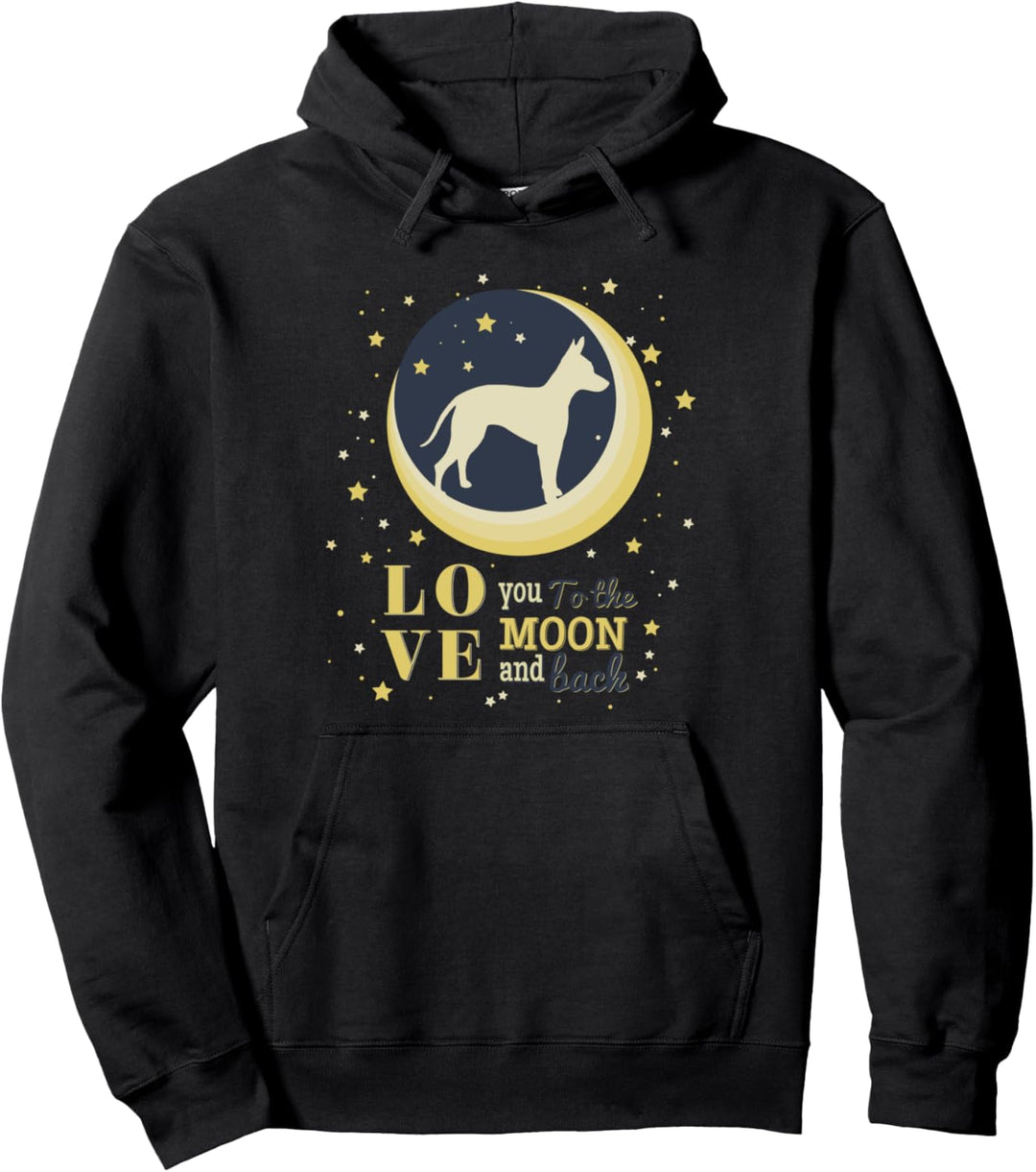 Love American Hairless Terrier To The Moon Pullover Hoodie
