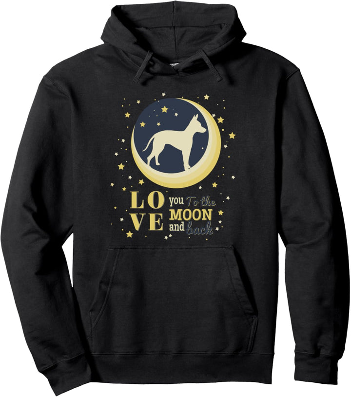 Love American Hairless Terrier To The Moon Pullover Hoodie